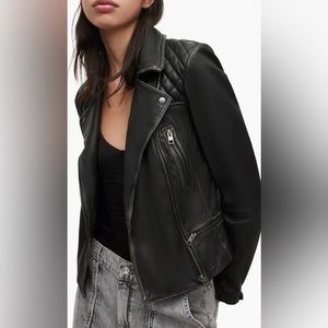 AllSaints Cargo Leather Jacket - US 4 UK 8